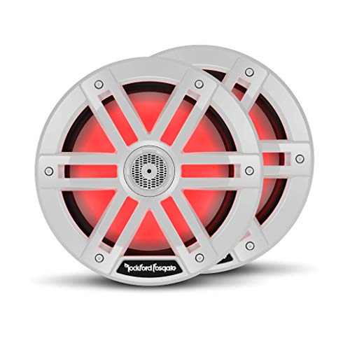 Rockford Fosgate M1-8 Color Optix 8” 2-Way Coaxial Multicolor LED Lighted Marine Speakers - White (Pair) Rockford Fosgate M1-8 Color Optix 8” 2-Way Coaxial Multicolor LED Lighted Marine Speakers - White (Pair)